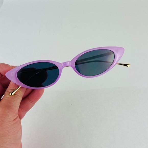 Accessories - COPY - slim cat eye fashion purple sunglasses